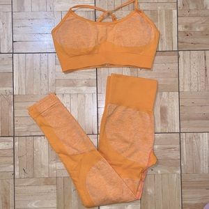 Orange workout set from Shein. Size Medium.